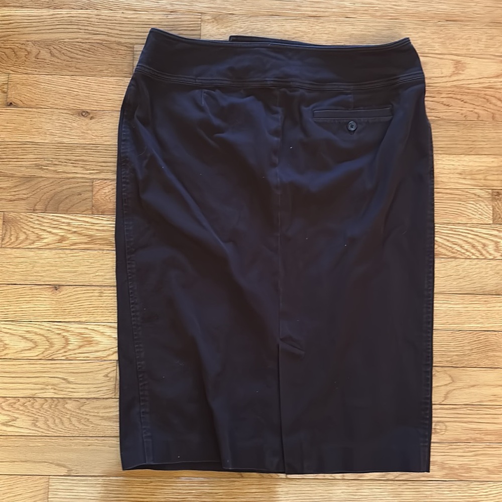 Beautiful brown cotton/elastane Ralph Lauren skirt with leather accents in EUC - Picture 6 of 10